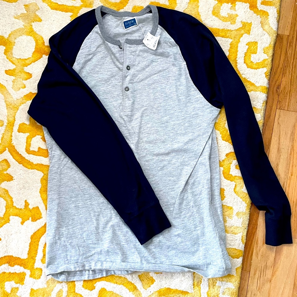 NWT mens Jcrew long sleeve raglan tee